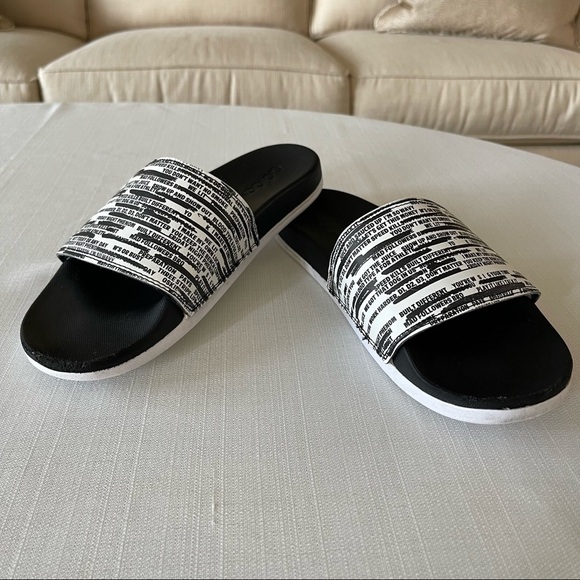 Adidas Synthetic Adilette Three Stripe Life Comfort Slides - Picture 10 of 17